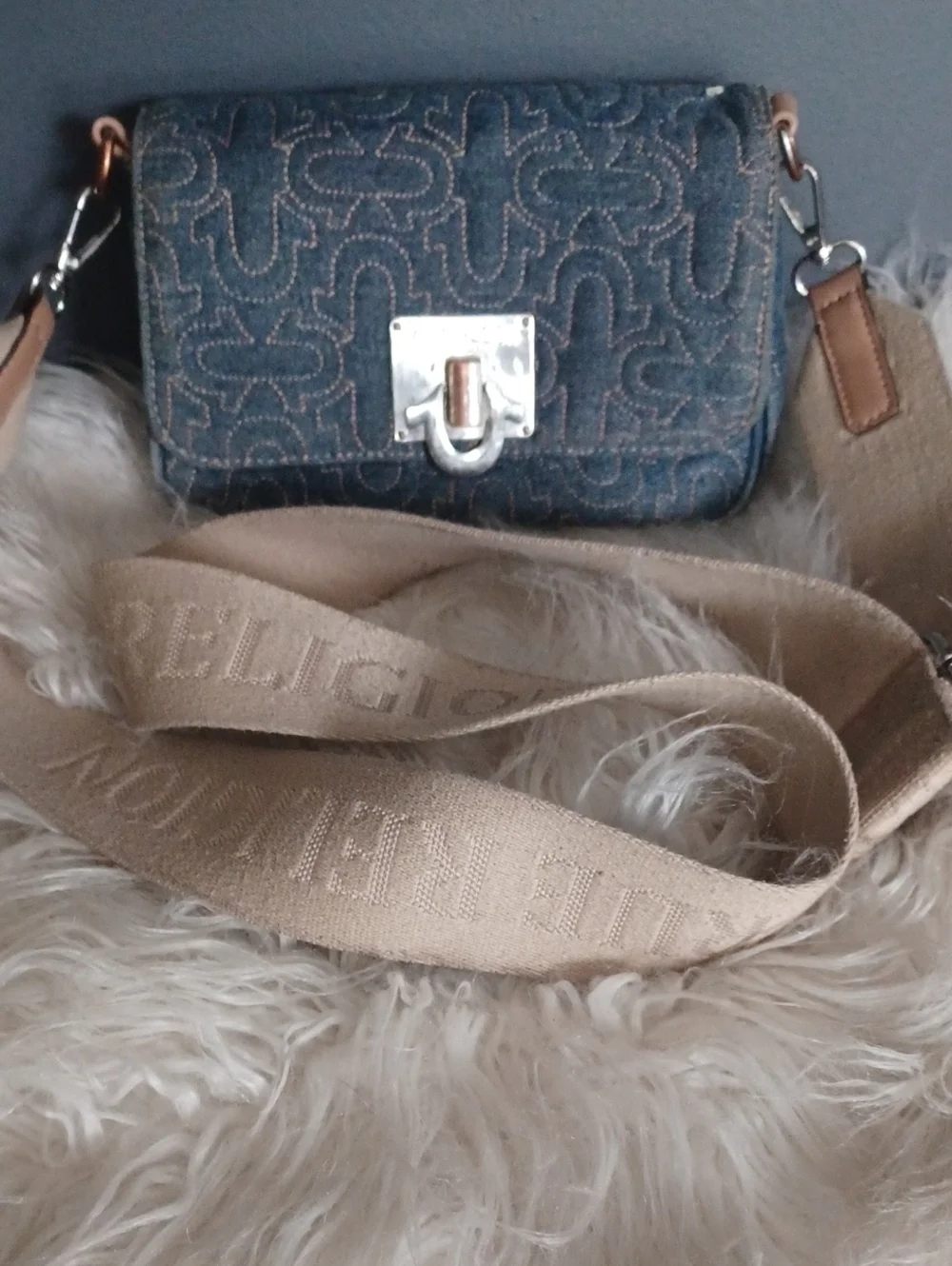 True Religion  Signature Denim Crossbody